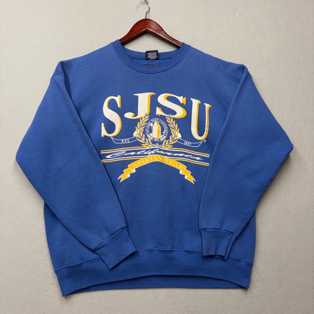 JanSport Sweatshirt Mens XXL Blue SJSU Spartans Vintage 90s Made in USA Pullover